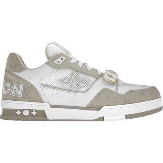 Кроссовки Louis Vuitton Trainer Sneaker, бежевый/белый