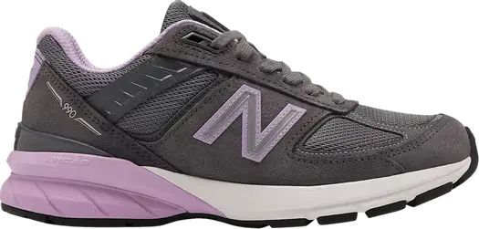 Кроссовки New Balance Wmns 990v5 Made In USA Wide 'Lead Dark Violet Glow', серый