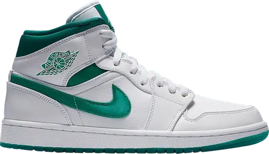 Кроссовки Air Jordan 1 Mid Mystic Green, зеленый
