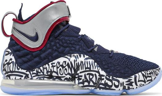 Кроссовки Nike LeBron 17 'LeBron 4 Cold Blue Graffiti', синий