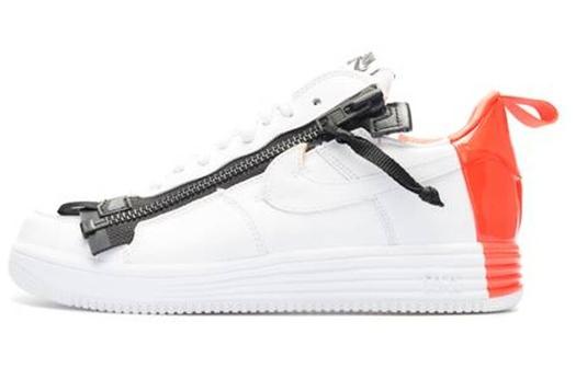 Кроссовки для скейтбординга Nike Lunar Force 1 с молнией, белый/оранжевый
