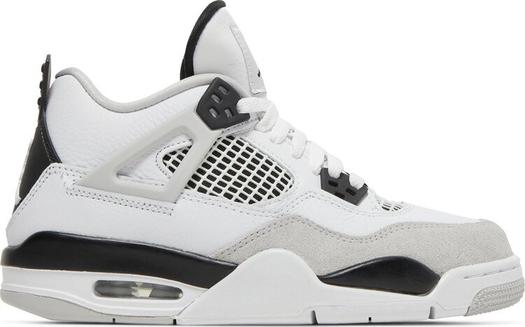 Кроссовки Air Jordan 4 Retro GS Military Black, белый