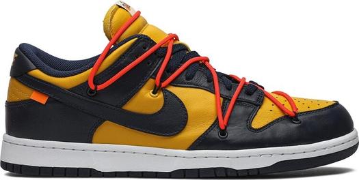 Кроссовки Nike Off-White x Dunk Low 'University Gold', золотой