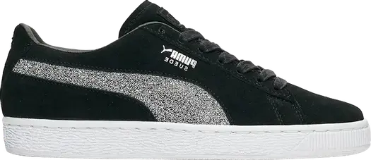 Кроссовки Puma Swarovski x Suede Classic Black Crystal, серебряный