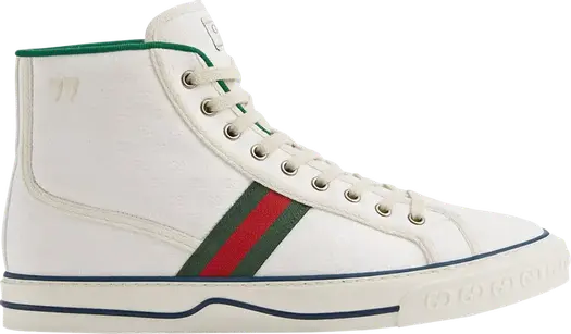 Кроссовки Gucci Tennis 1977 High White Mini GG, белые