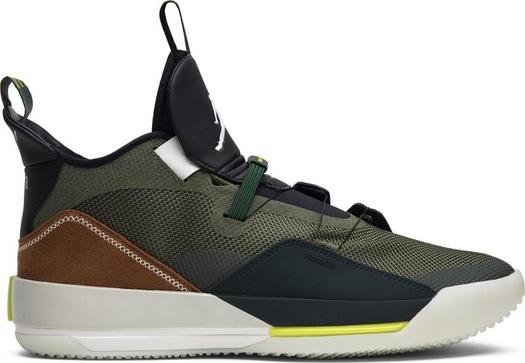 Кроссовки Travis Scott x Air Jordan 33 NRG Army Olive, зеленый