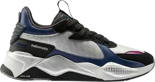 Кроссовки Puma Motorola x RS-X Tech hellomoto, серебряный