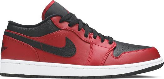 Кроссовки Air Jordan 1 Low Reverse Bred, черно-красный