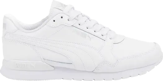 Кроссовки Puma ST Runner v3 Leather Jr Triple White, белый