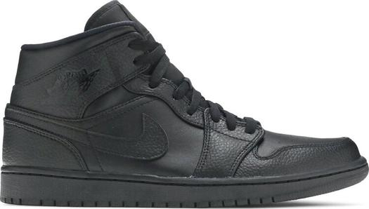 Кроссовки Air Jordan 1 Mid Triple Black 2020, черный