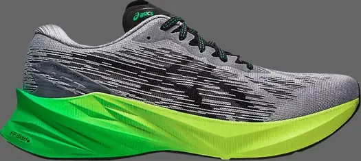 Кроссовки novablast 3 'sheet rock lime' Asics, серый