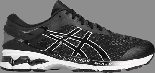 Кроссовки gel kayano 26 'black white' Asics, черный