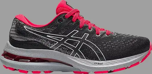 Кроссовки gel kayano 28 gs 'black electric red' Asics, черный
