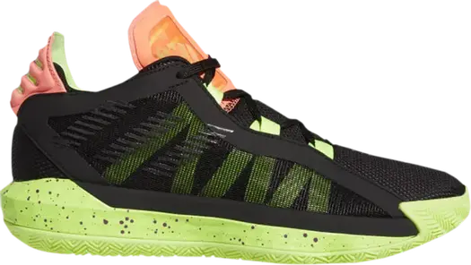 Кроссовки Adidas Dame 6 'Signal Green', черный