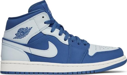 Кроссовки Air Jordan 1 Retro Mid Ice Blue, синий