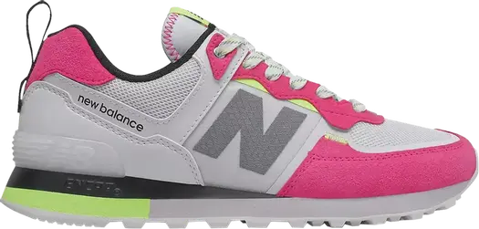 Кроссовки New Balance Wmns 574 'White Pink Glow', розовый
