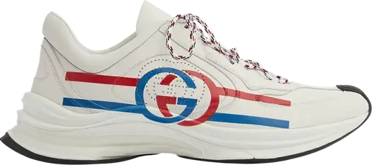 Кроссовки Gucci Run Sneaker, Белый/Синий/Красный