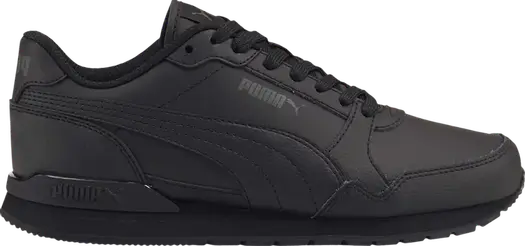Кроссовки Puma ST Runner v3 Leather Jr Triple Black, черный