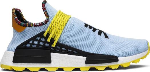 Мужские кроссовки Adidas Pharrell x NMD Human Race, бирюзовый/желтый