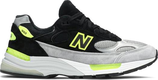Кроссовки New Balance 992 Made in USA 'Black Grey Volt', черный
