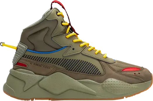Кроссовки Puma RS-X Mid Militia Jr Deep Lichen Green, зеленый