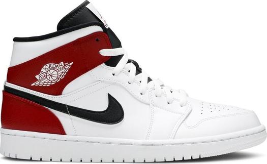 Кроссовки Air Jordan 1 Mid White Chicago, белый