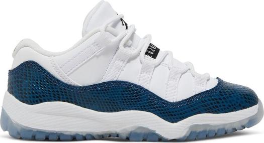 Кроссовки Air Jordan 11 Retro Low PS Navy Snakeskin 2019, белый