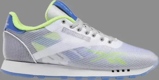 Кроссовки classic leather ati 'lime cobalt' Reebok, белый