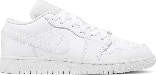 Кроссовки Air Jordan 1 Low GS Triple White, белый