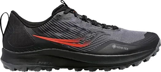 Кроссовки Saucony Peregrine 12 GORE-TEX Charcoal Red, черный
