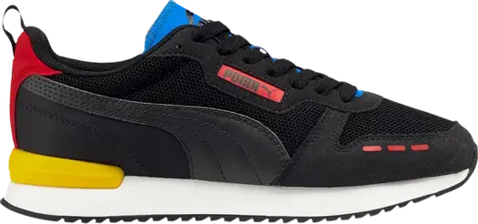 Кроссовки Puma R78 Black High Risk Red, черный