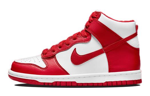 Кроссовки Nike Dunk High, белый/красный
