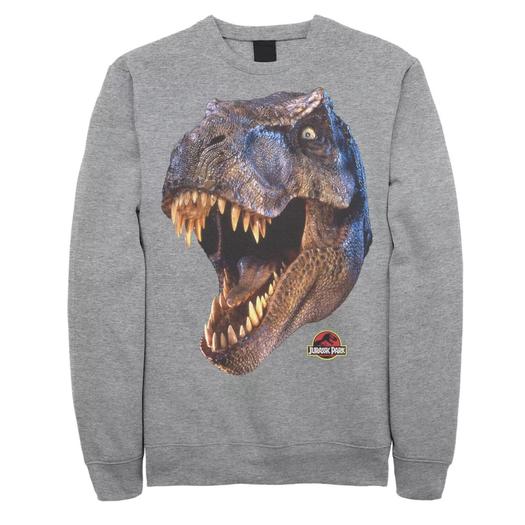 Мужской флисовый пуловер с рисунком «Парк Юрского периода» T-Rex Head Roar Jurassic World