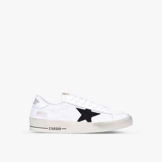 Мужские низкие кроссовки Stardan из кожи и сетки Golden Goose, черный