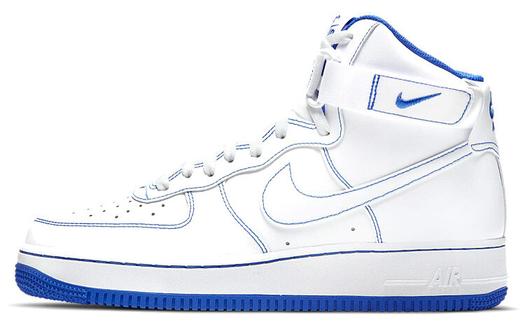 Кроссовки Nike Air Force 1 High White Royal Blue Contrast Stitch