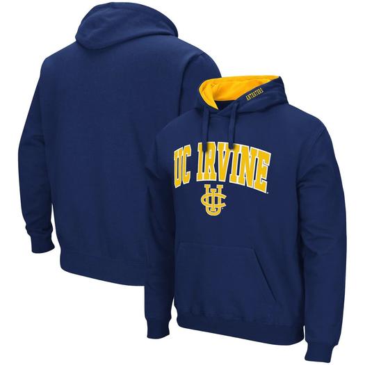 Мужской темно-синий пуловер с капюшоном UC Irvine Anteaters Arch и Logo Colosseum