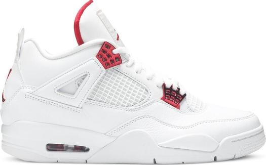 Кроссовки Air Jordan 4 Retro Red Metallic, белый