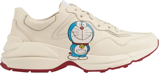 Кроссовки Doraemon x Gucci Rhyton Ivory, слоновая кость