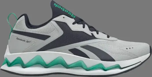 Кроссовки zig elusion 'navy court green' Reebok, серый