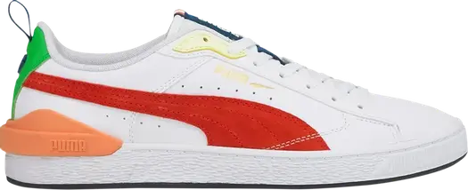 Кроссовки Puma Suede Bloc White Cherry Tomato, белый