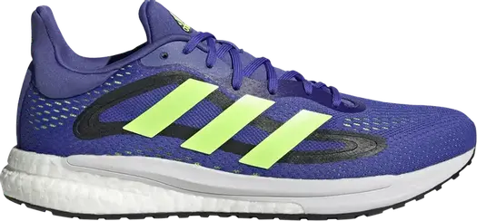 Кроссовки Adidas SolarGlide 4 'Sonic Ink Signal Green', синий