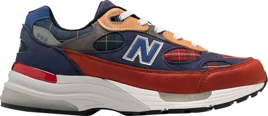 Кроссовки New Balance Concepts x 992 Made in USA 'Plaid', оранжевый