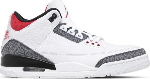 Кроссовки Air Jordan 3 SE-T Fire Red Japan Exclusive, белый