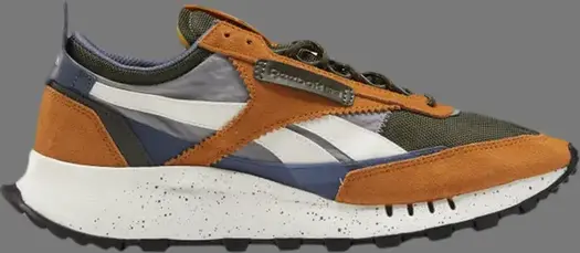 Кроссовки classic leather legacy 'splatter paint - rich ochre' Reebok, коричневый