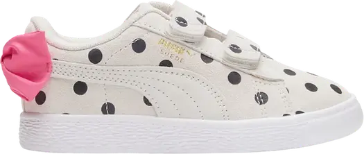 Кроссовки Puma Suede Light Flex Bow Graphic 5 Little Kid Marshmallow Polka Dots, кремовый