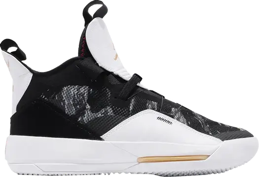 Кроссовки Air Jordan 33 PF Metallic Gold, черный