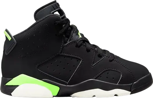 Кроссовки Air Jordan 6 Retro PS Electric Green, черный