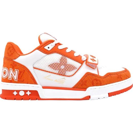 Кроссовки Louis Vuitton Trainer Low, белый/оранжевый