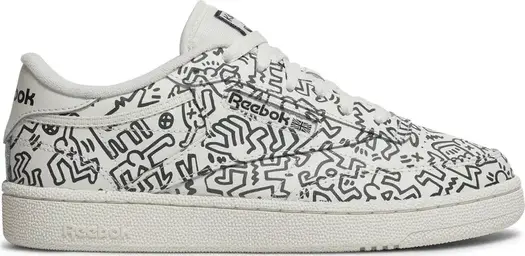 Кроссовки keith haring x club c 'dancing figures allover print' Reebok, белый