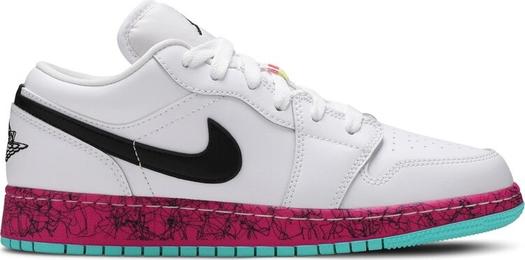 Кроссовки Air Jordan 1 Low GS Multi-Color, белый